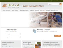 Tablet Screenshot of oakleafmedical.com